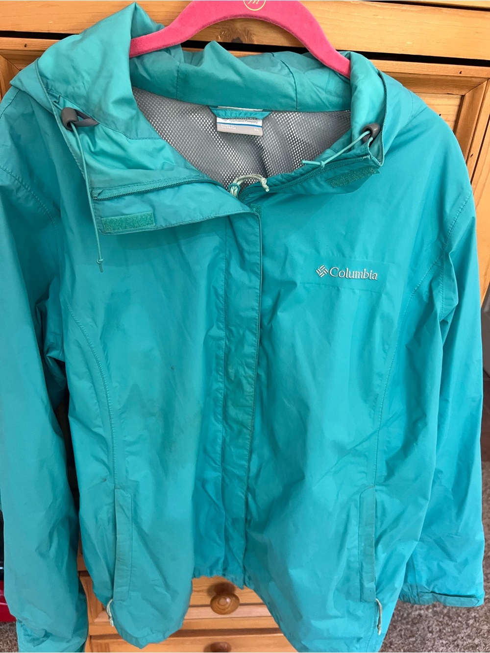 Columbia Teal Outdoor Hooded Shell